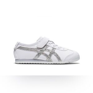Onitsuka Tiger Kids White/Pure Silver Glitter Sneakers size k13 EUC